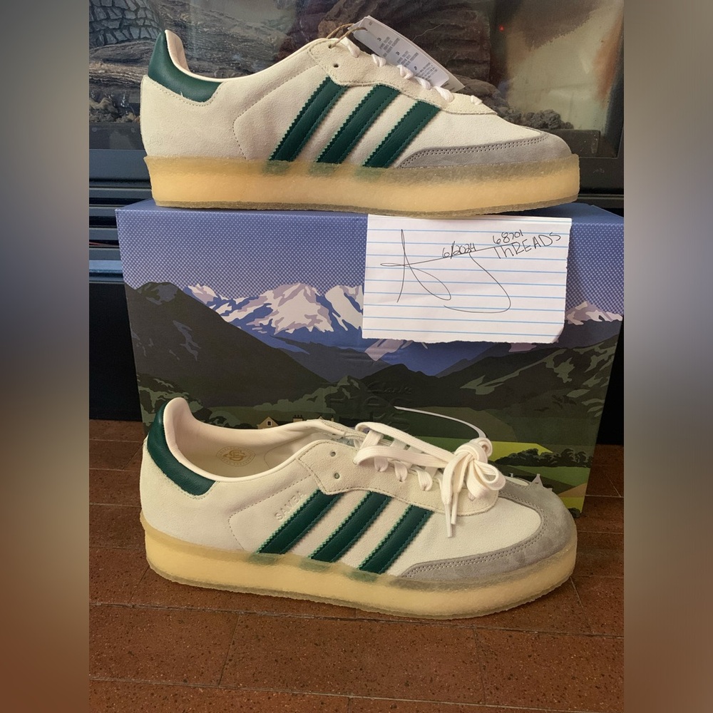 NWT men’s size 12 adidas Ronnie Fieg x Clarks x 8th Street Samba Chalk White
